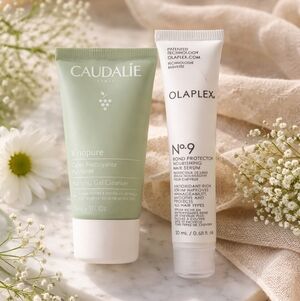 Caudalie Vinopure Clarifying Gel Cleanser - Green + Olaplex Hair Serum.bundle